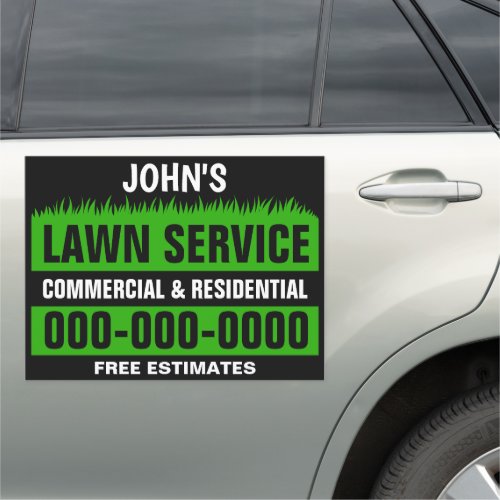 18 X 24 Dark Professional Lawn Service  Car Magnet