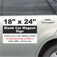 Magnetic Car Sign - 24'' x 24 Blanks
