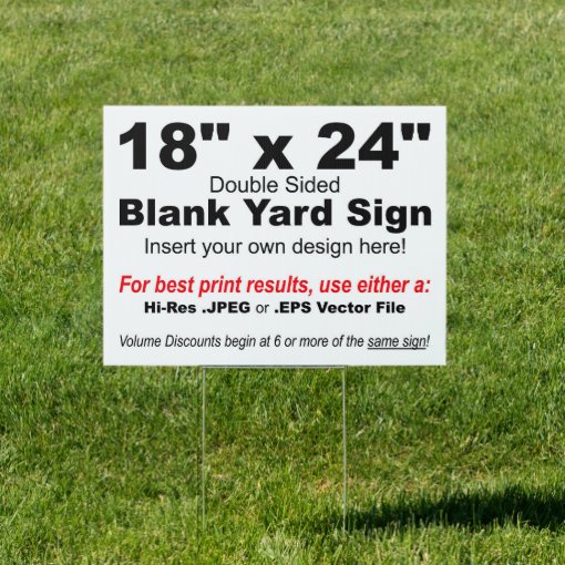 18 X 24 Design Your Own Yard Sign Zazzle 4683