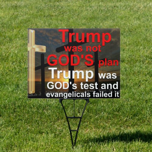 18 x 24 double trump is not gods plan sign