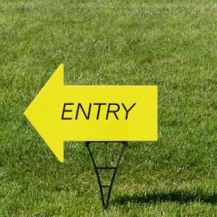 18" x 24" 'Entry' Arrow Yard Sign