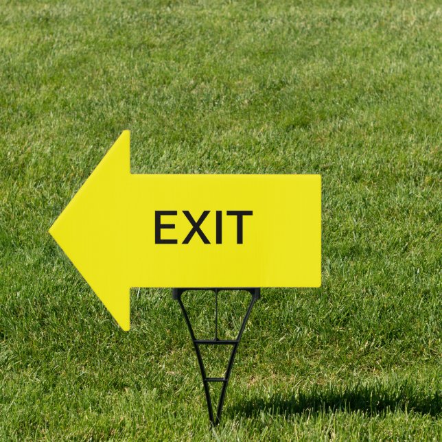 18" x 24" 'Exit' Arrow Yard Sign (Insitu)