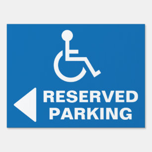 18" x 24" Handicapped Reserved Directional Parking Sign