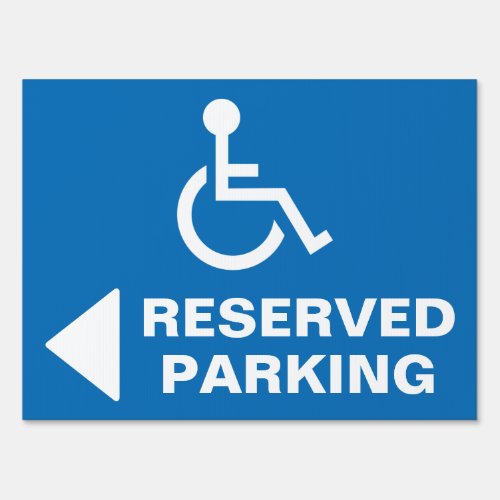 18 x 24 Handicapped Reserved Directional Parking Sign