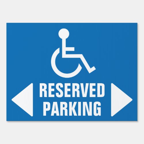 18 x 24 Handicapped Reserved Parking Yard Sign