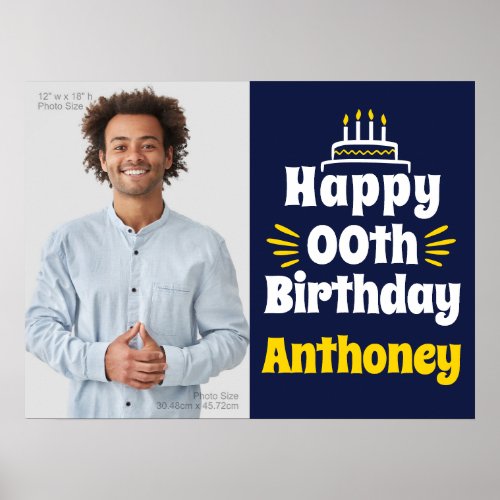 18 x 24 Happy Birthday Any Year Paper Poster