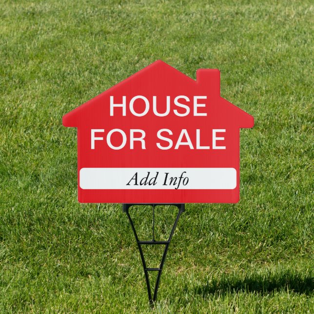 18" x 24" 'House for Sale' House Yard Sign (Insitu)