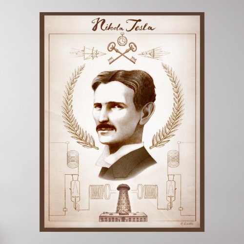18 x 24 inch Tesla Poster