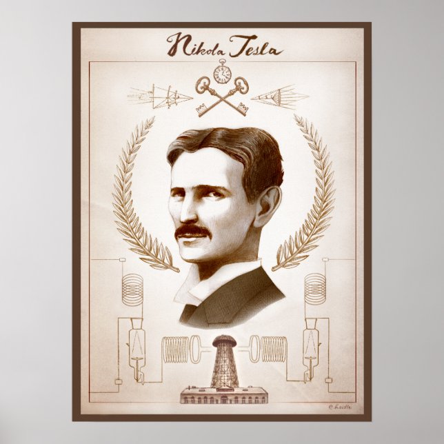 18 x 24 inch Tesla Poster (Front)