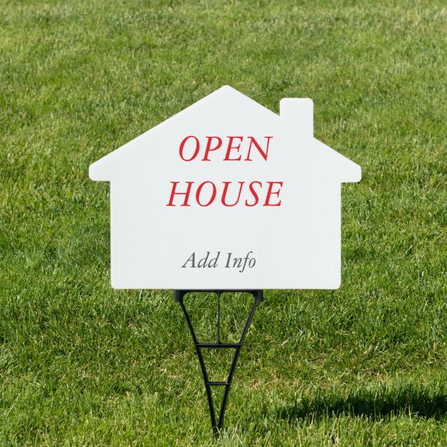 18" x 24" 'Open House' House Yard Sign (Insitu)