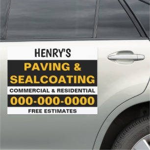 18” x 24” Paving & Sealcoating Car Magnet
