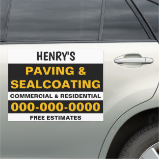 18” x 24” Paving & Sealcoating Car Magnet
