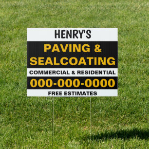 18" x 24" Paving & Sealcoating Yard Sign