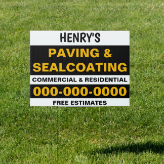 18" x 24" Paving & Sealcoating Yard Sign