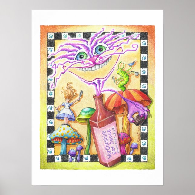 18:x 24" POSTER - WorCHESHIRE CAT (Front)