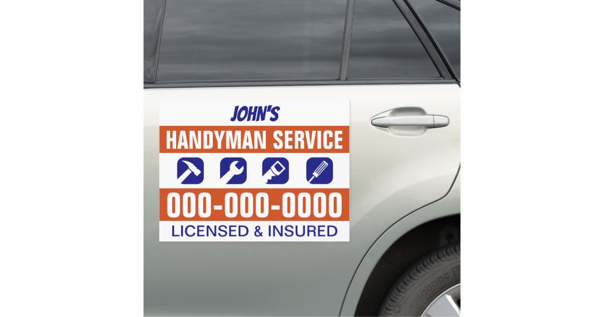 18" x 24" Professional Handyman Car Zazzle