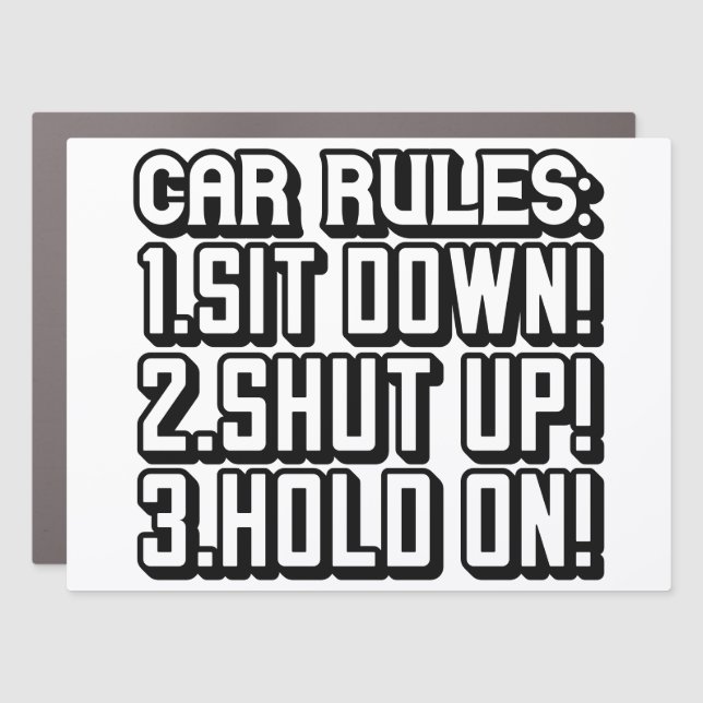 18" X 24" Rectangle -Car Magnet (Front)