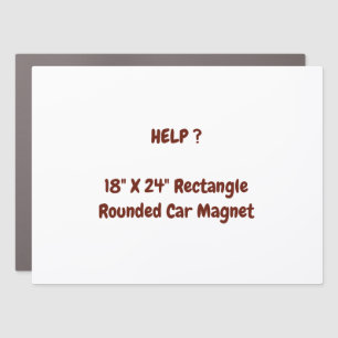 18" X 24" Rectangle Rounded Car Magnet