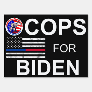 18" x 24" Single sided Cops for Biden Sign