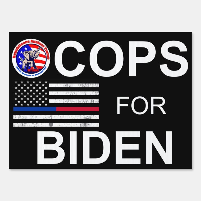 18" x 24" Single sided Cops for Biden Sign (Front)