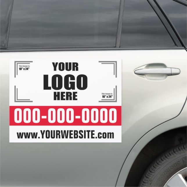 18" x 24" Small Business with Logo Car Magnet (In Situ)
