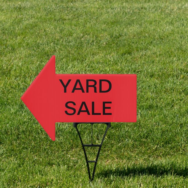 18" x 24" 'Yard Sale' Arrow Yard Sign (Insitu)