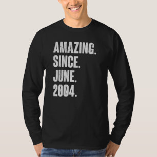 18 Year Old  18th Birthday  Amazing Since June 200 T-Shirt