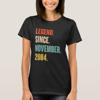 18 Year Old 18th Birthday Legend Since November T-Shirt