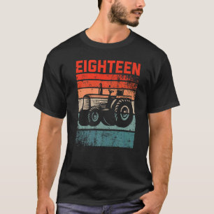 18 Year Old 18th Birthday Tractor Farmer Boys Girl T-Shirt