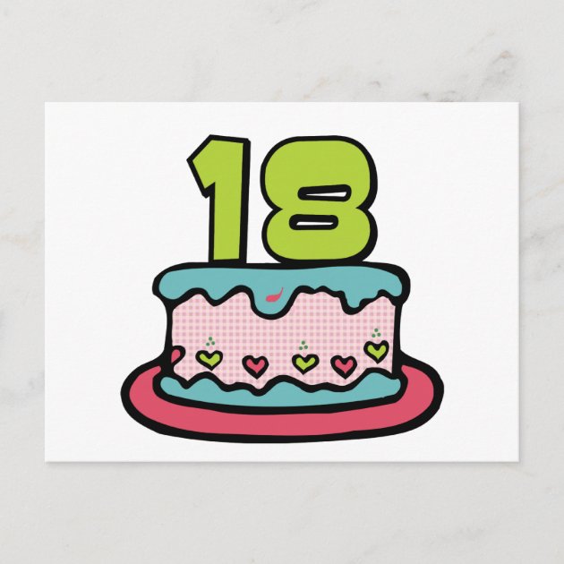 An Image Of A Birthday Cake With Candle 18 Stock Photo - Download Image Now  - 18-19 Years, Birthday, Birthday Cake - iStock