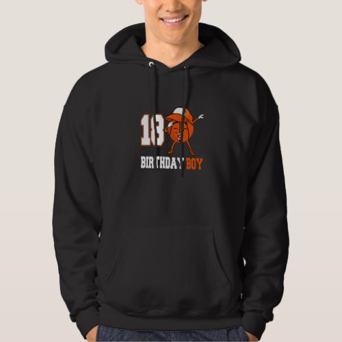 18 Year Old Dabbing Basketball 18th Birthday Boy T Hoodie