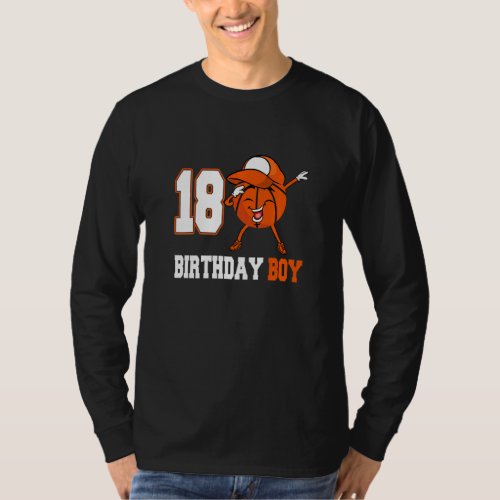 18 Year Old Dabbing Basketball 18th Birthday Boy T T_Shirt