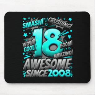 18 Year Old For Boys 18th Birthday Boy 18 Year Old Mouse Pad
