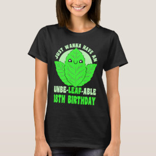 18 Year Old Happy 18th Birthday Cute Plant 18th Bi T-Shirt