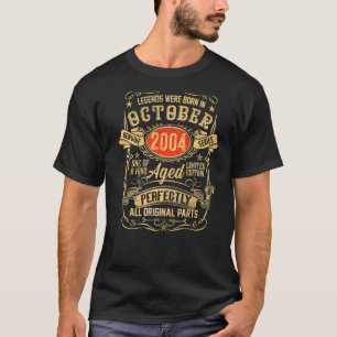 18 Year Old Vintage October 2004 18th Birthday Gi T-Shirt