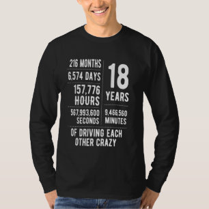 18 Years Married Funny 18th Wedding Anniversary  1 T-Shirt