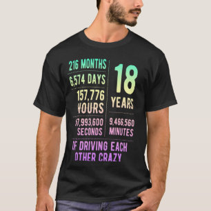 18 Years Married Funny 18th Wedding Anniversary 1 T-Shirt