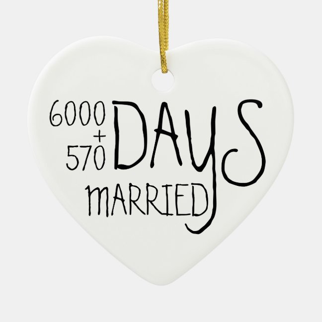 18 Years Married Love Ceramic Ornament