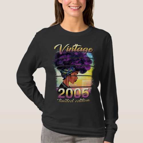 18 Years Old 18th Birthday Black  Women Awesome 20 T_Shirt