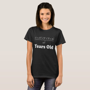 18 Years Old Algebra Equation Funny 18th Birthday T-Shirt