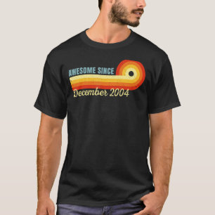 18 Years Old Awesome Since December 2004 Retro 18t T-Shirt