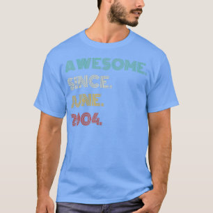 18 Years Old Awesome Since June 2004 18th Birthday T-Shirt