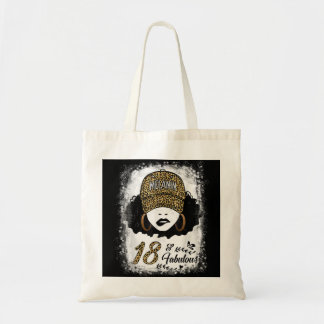 18 Years Old Fabulous Melanin Girl Leopard 18th Bi Tote Bag