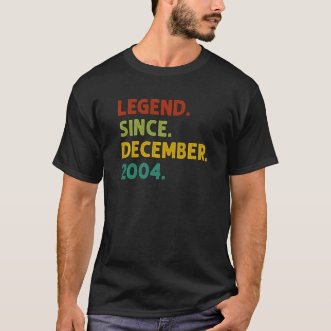18 Years Old  Legend Since December 2004 18th Birt T-Shirt (Front)