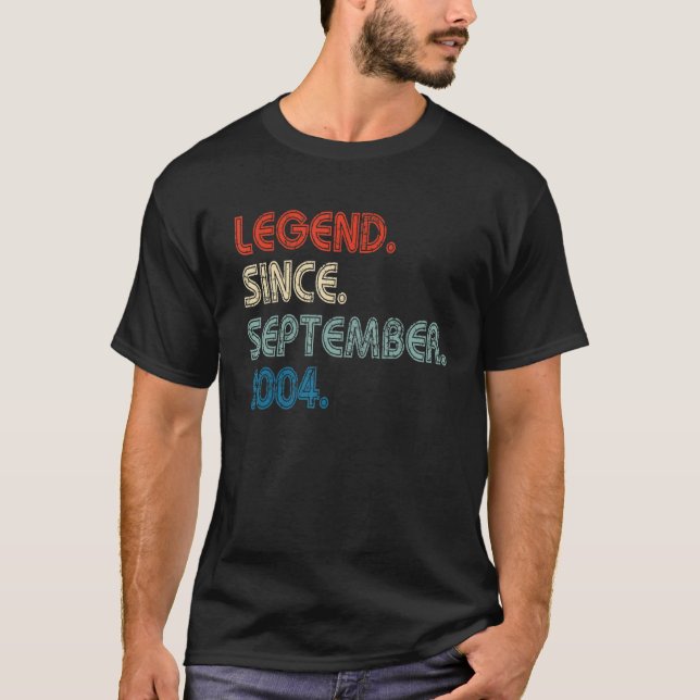18 Years Old  Legend Since September 2004 18th Bir T-Shirt (Front)