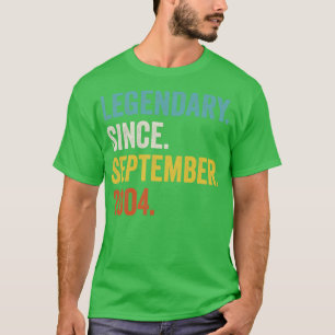18 Years Old Legendary Since September 2004 18th B T-Shirt