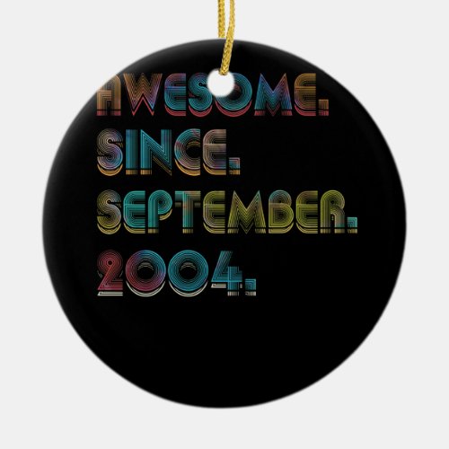 18 Years Old Since September 2004 18th Birthday Ceramic Ornament