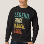 18 Years OldLegend Since March 2005 18th Birthday  Sweatshirt<br><div class="desc">18 Years OldLegend Since March 2005 18th Birthday Boy.</div>