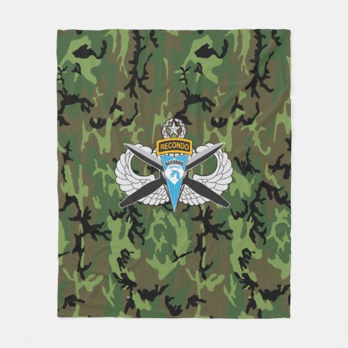 18th Airborne Corps Recondo Camo Fleece Blanket