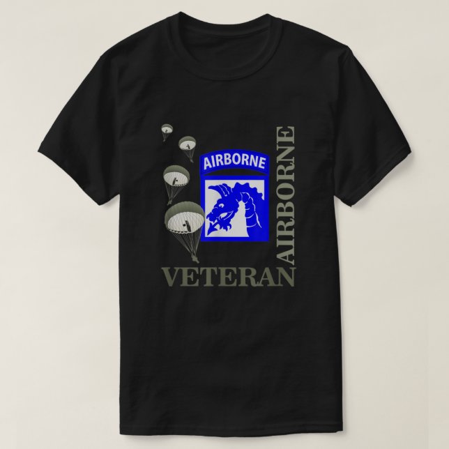 18th Airborne Corps Veteran Paratrooper Veterans D T-Shirt (Design Front)